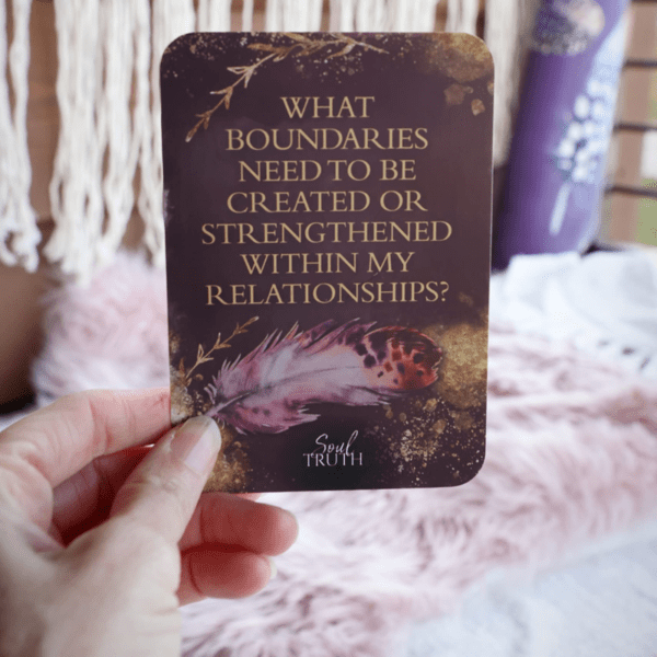 Using the Soul Truth Self-Awareness Card Deck, explore how to enhance self-awareness and strengthen boundaries in your relationship.