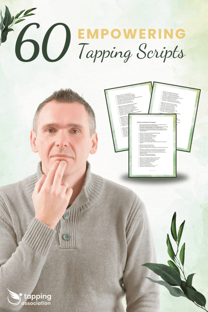 Explore 60 empowering tapping scripts in this collection designed for your practice.