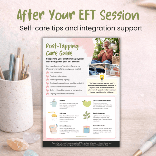 Eft Tapping Routine Pdf EFT Tapping Care Guides – Before & After Session Support (Printable PDF ...
